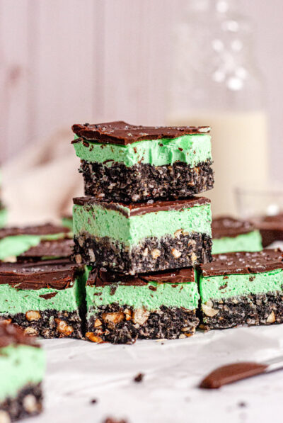 Mint Nanaimo Bars (Vegan & Gluten-Free)