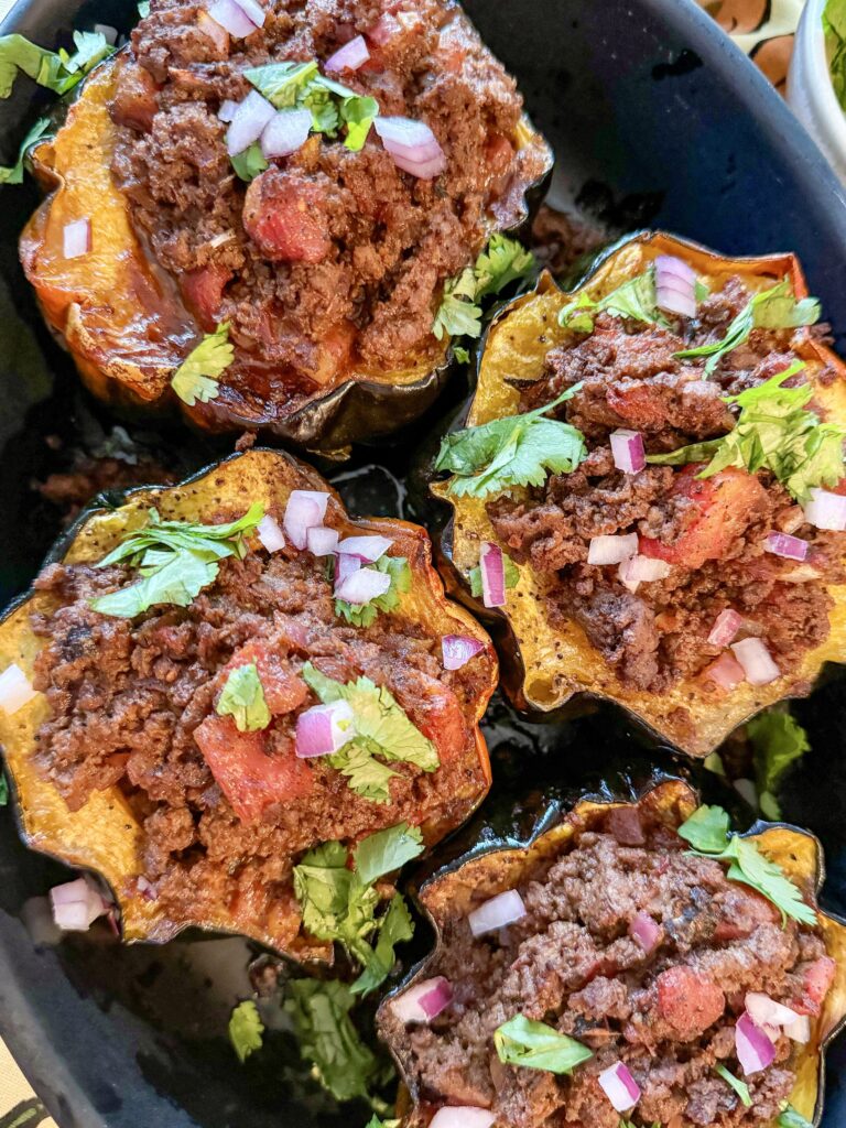 Taco Stuffed Acorn Squash by Penny's Primal - FoodSocial