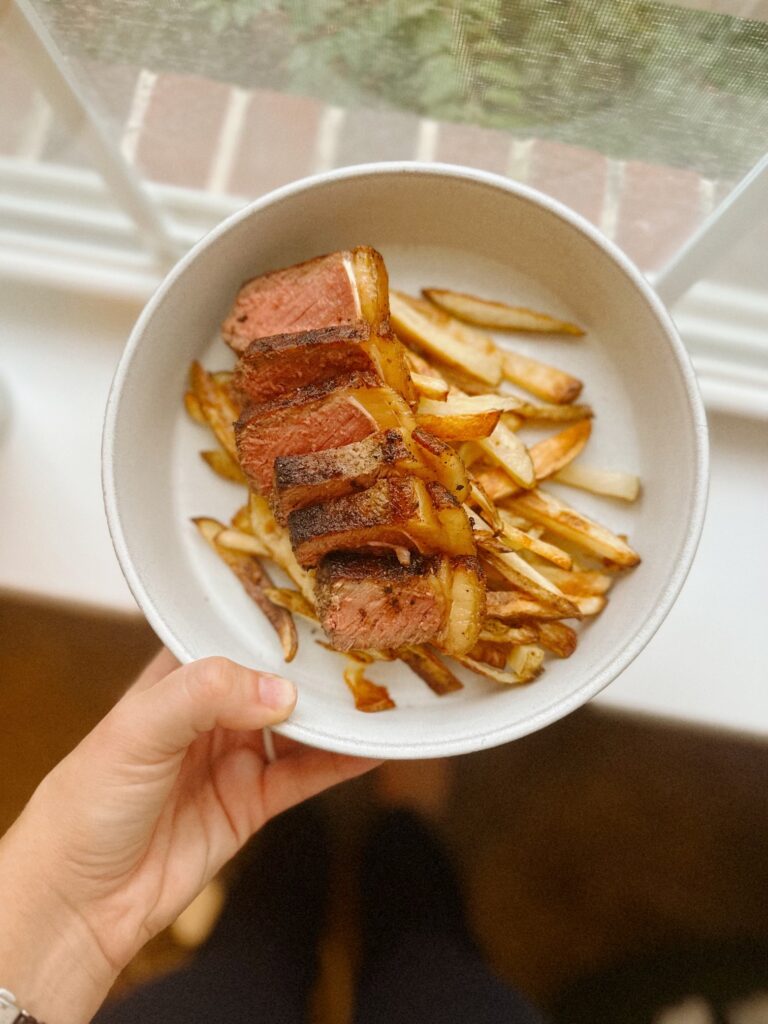 Steak Frites with Compound Butter by leahxglutenfree - FoodSocial