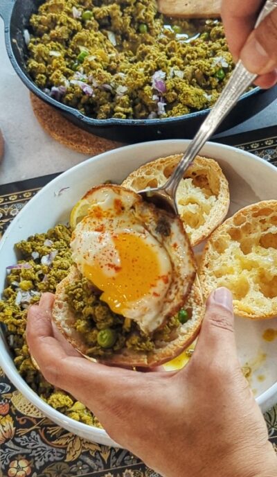 Mumbai-Style Gluten Free Turkey  Keema Pav