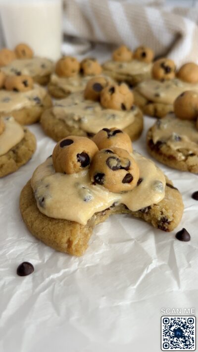 Cookie Dough Frosted Cookies (gluten free, vegan)