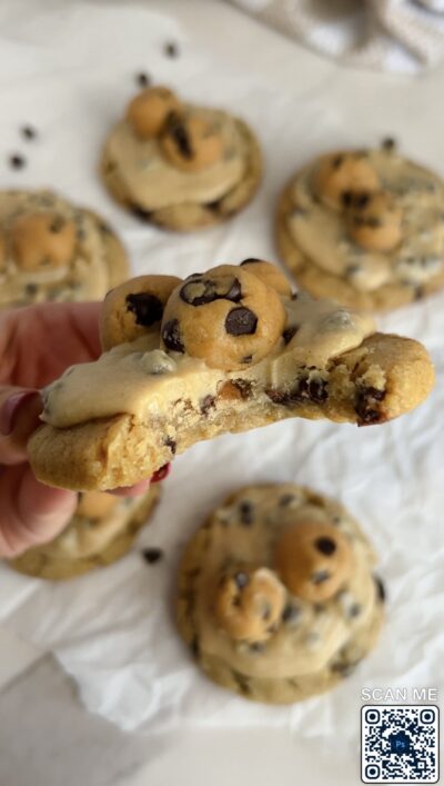 Cookie Dough Frosted Cookies (gluten free, vegan)