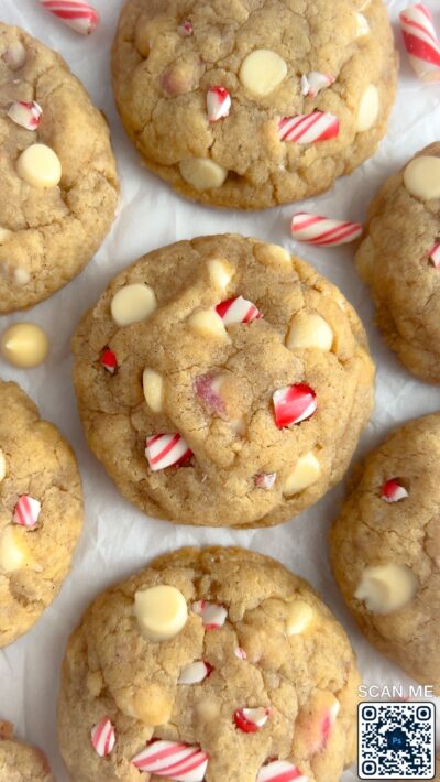 White Chocolate Peppermint Cookies (gluten free, vegan)