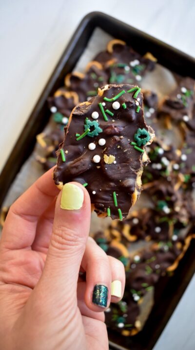 Chocolate Peanut Butter Pretzel Bark