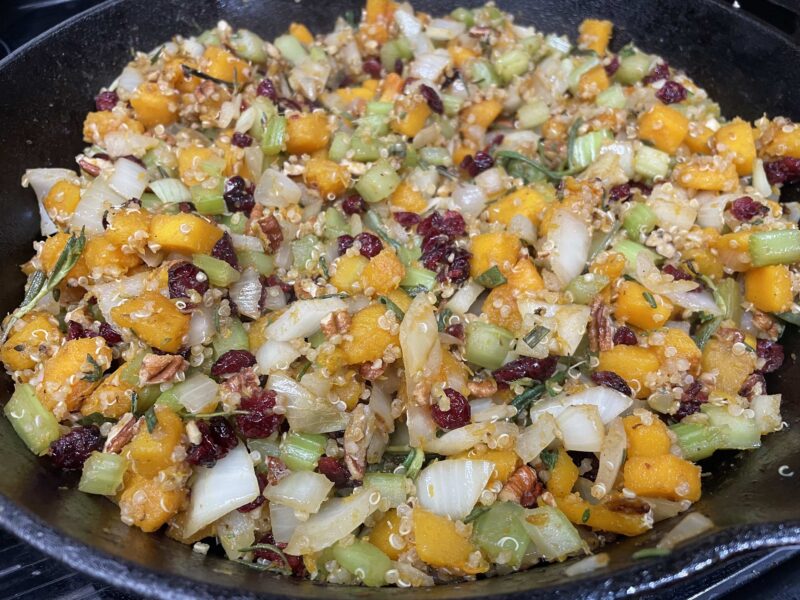Gluten Free Skillet Stuffing by Nutrition from a tiny Kitchen - FoodSocial