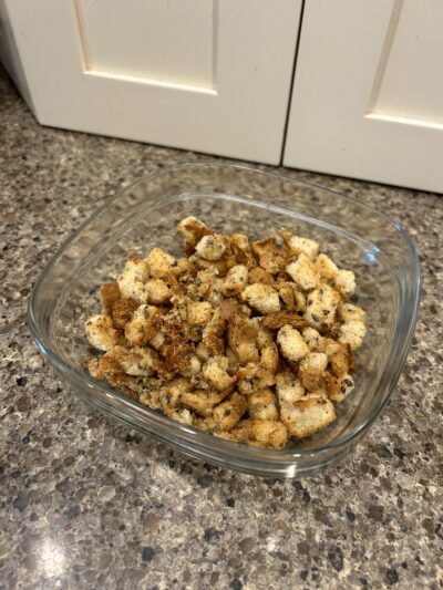 homemade parmesan croutons