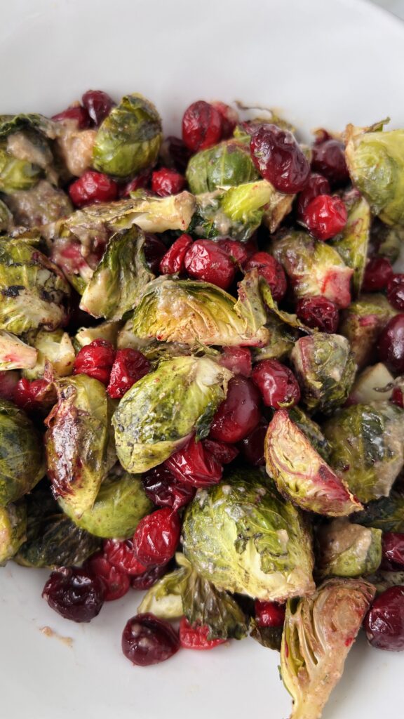 Orange Miso Roasted Cranberry Brussel Sprouts by hollysbestlife - FoodSocial