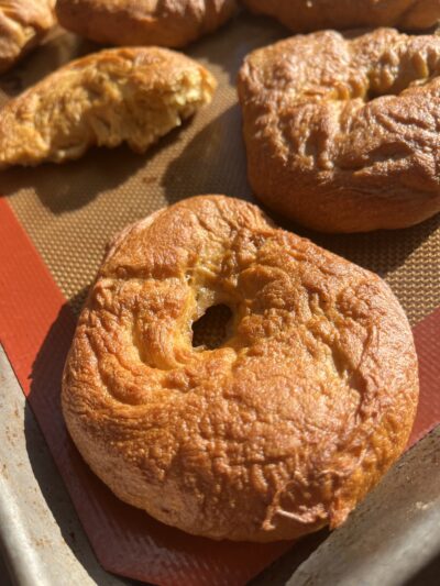 Vegan Pumpkin Bagels