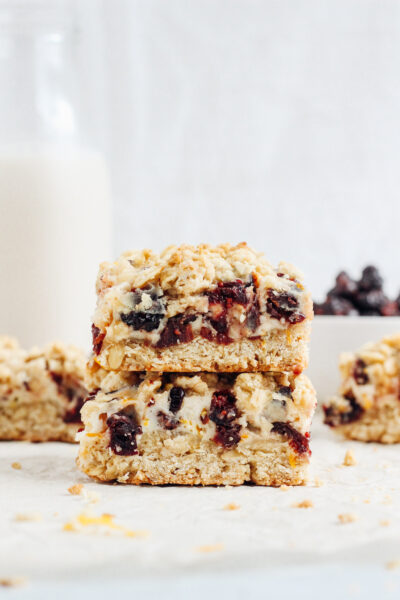 Cranberry Orange Crumb Bars (gluten-free)