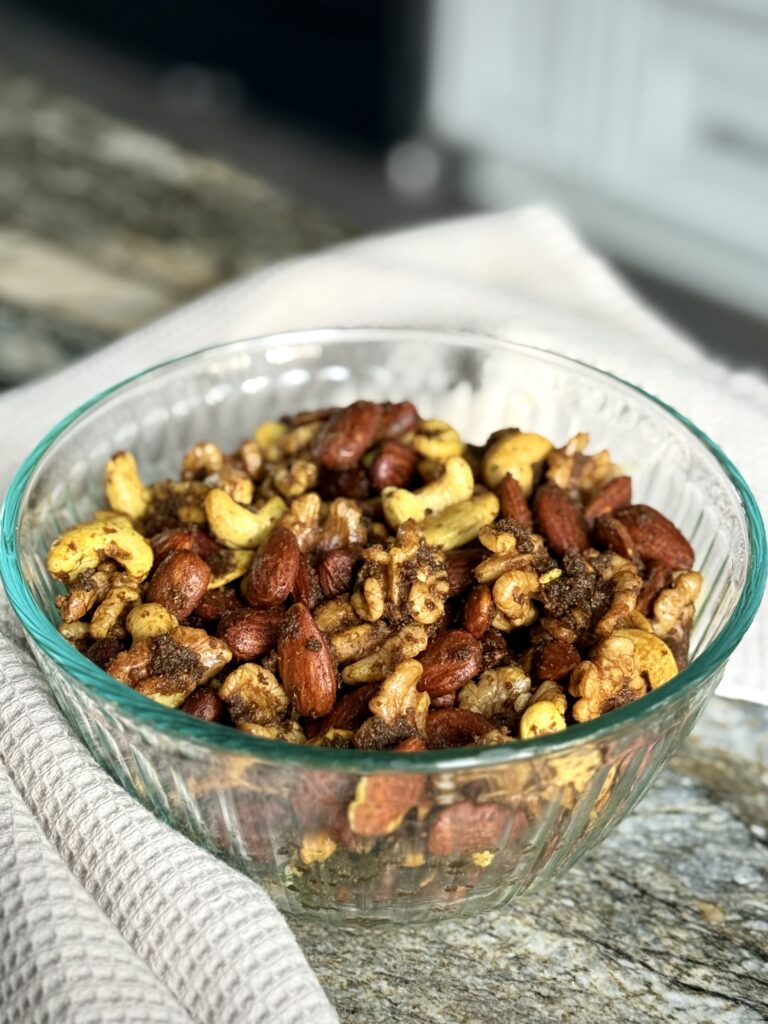 Curried Slow Cooker Snacking Nuts by Tasha Tindall - FoodSocial