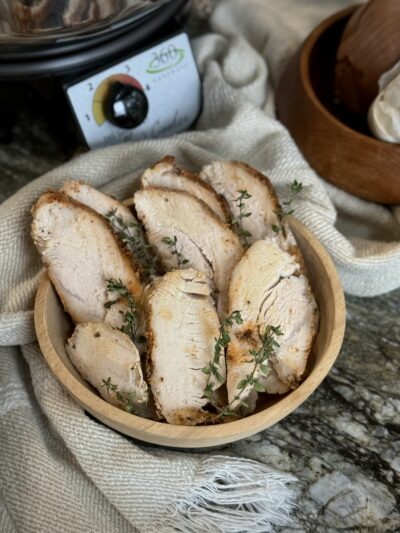 Slow Cooker Turkey Breast + Gravy