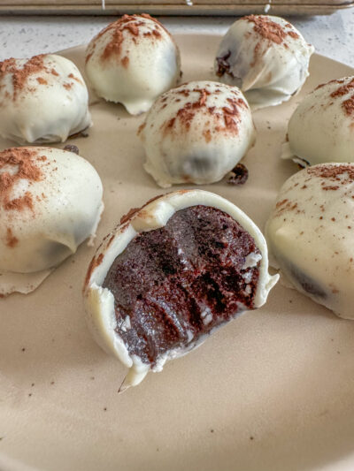 High Protein Candy Cane Oreo Balls