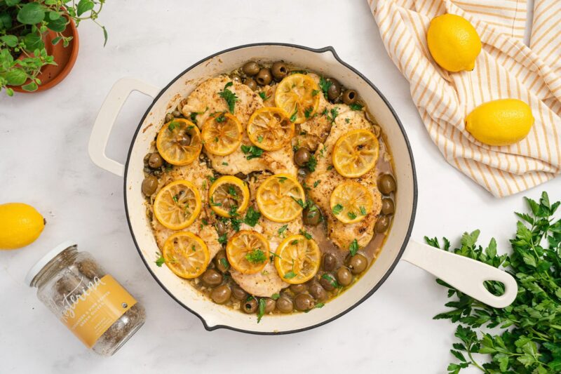 Sautéed Chicken with Olives, Capers, and Lemon by Kosterina - FoodSocial