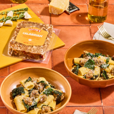 Lottie's Calabrian Sausage, Lemon & Kale Rigatoni