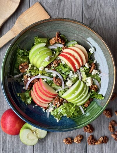 Maple Dijon Salad with Candied Walnuts