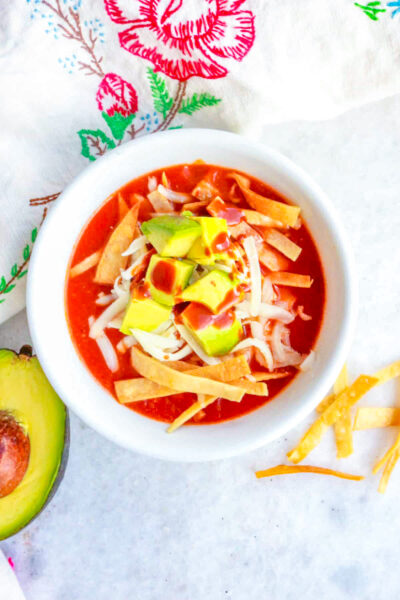 Sopa de Tortilla (Mexican Tortilla Soup)