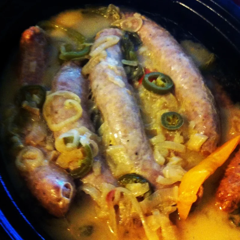Hard Cider Braised ‘Beer’ Bratwurst by Pastured Kitchen - FoodSocial