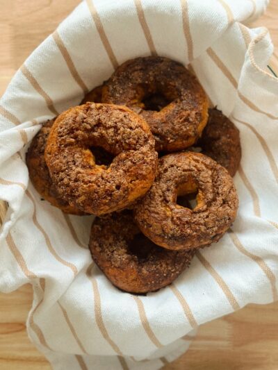 Gluten Free Sourdough Discard Pumpkin Bagels