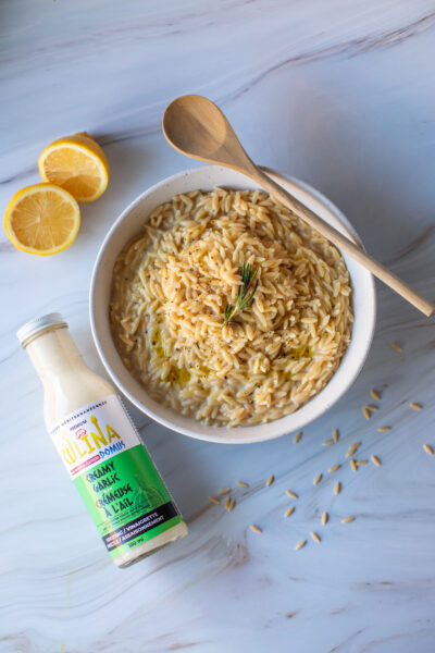 Creamy Garlic and Lemon Orzo