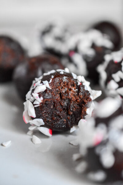 Peppermint Brownie Bliss Balls