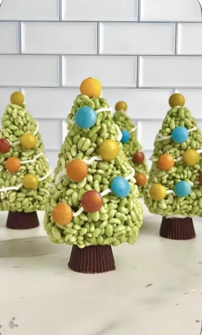 Christmas Tree Rice Krispie Treats