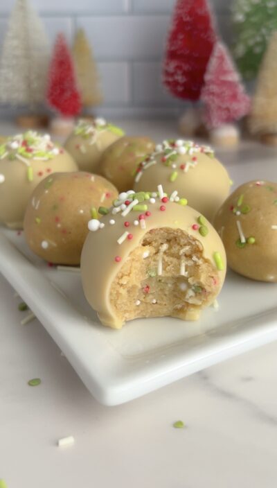 Healthy Sugar Cookie Truffles