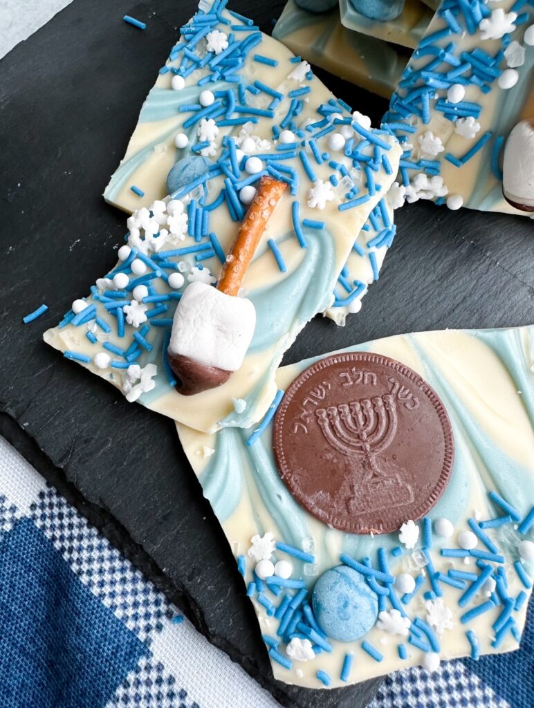 Chanukah Chocolate Bark by LivLaughCook - FoodSocial