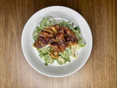 Crispy Chicken Skin Caesar Salad