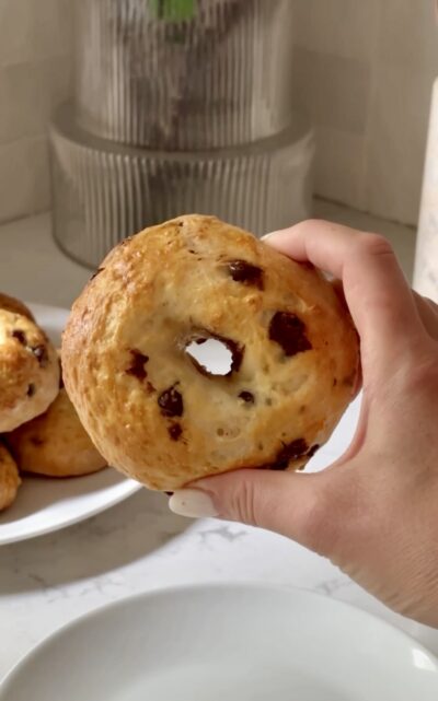 Chocolate Chip Protein Bagels