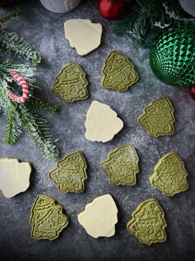 Keto Matcha Christmas Cookies