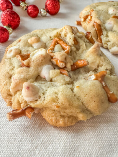 Candy Cane Pretzel Cookies