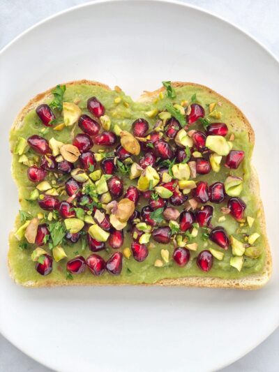 Pomegranate Pistachio Avocado Toast