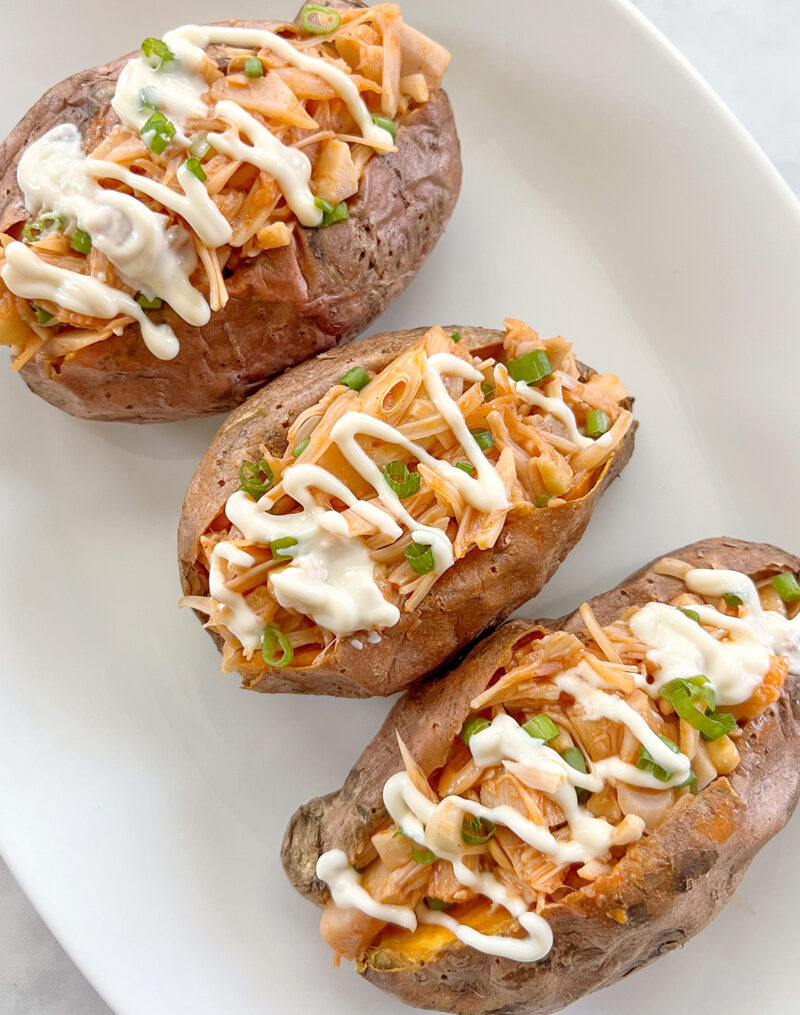 Vegan Stuffed Sweet Potatoes with Jackfruit by theurbenlife - FoodSocial