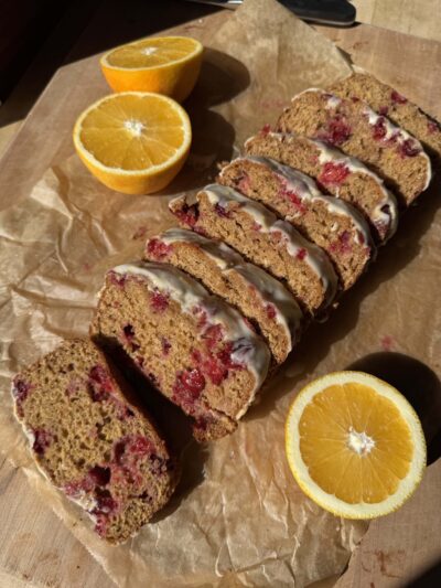 Healthy Cranberry Orange Loaf