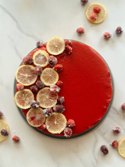 Gluten Free Lemon & Cranberry Curd Tart