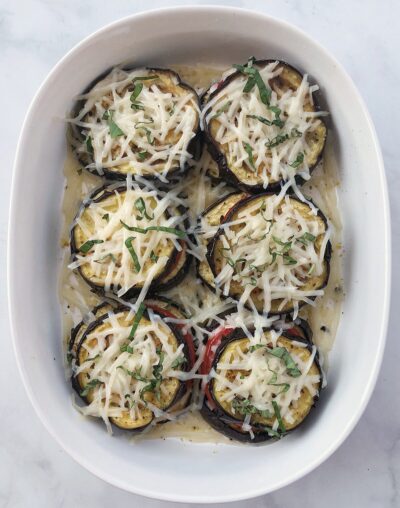 Vegan Eggplant Parmesan Stacks