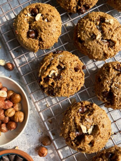 Chocolate Chip Hazelnut Cookies (Paleo, Low Carb)