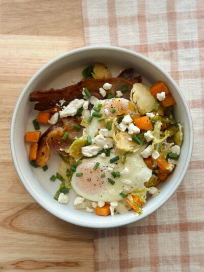 Roasted Veggie Sheet Pan Breakfast Bowl