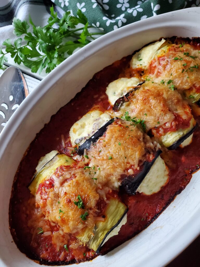 Eggplant Rollatini – Low Carb by Debbie Kotchey - FoodSocial