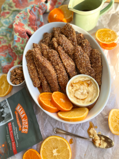 Crunchy-Sticky Chicken Fingers (Egg-Free/Gluten-Free/Dairy-Free)