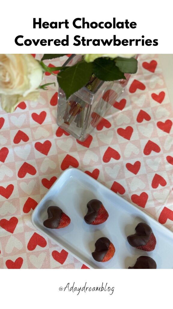 Chocolate Covered Heart Strawberries by Adaydreamblog - FoodSocial