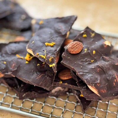 Dark Chocolate Bark With Orange And Almonds