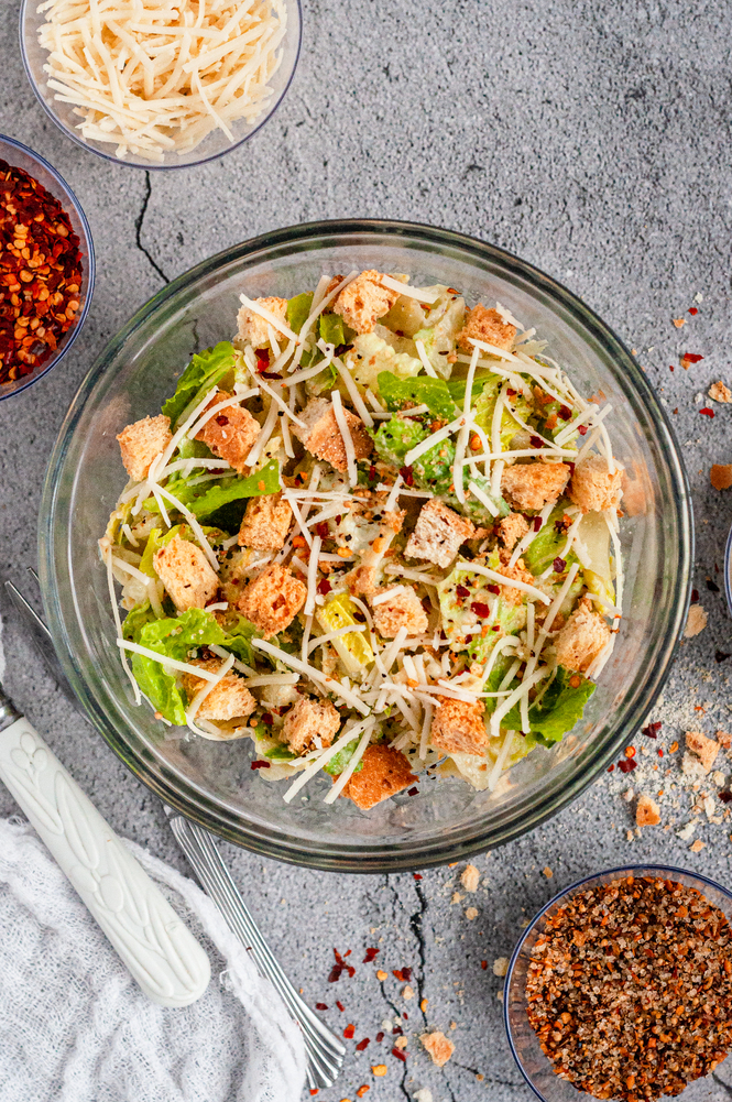 Vegan Caesar Salad by Caked By Katie - FoodSocial
