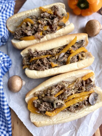 30-Minute Mushroom Philly Cheesesteaks (Dairy-Free)