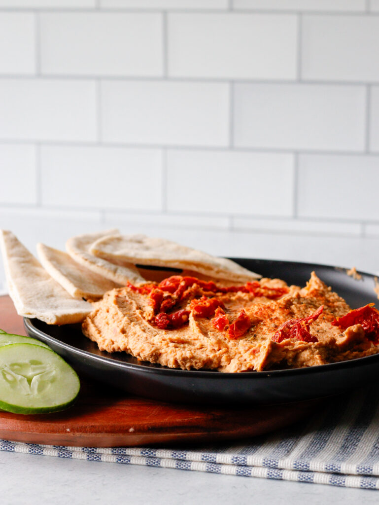 Easy Sun-dried Tomato and Garlic Hummus by Timestampedfood - FoodSocial