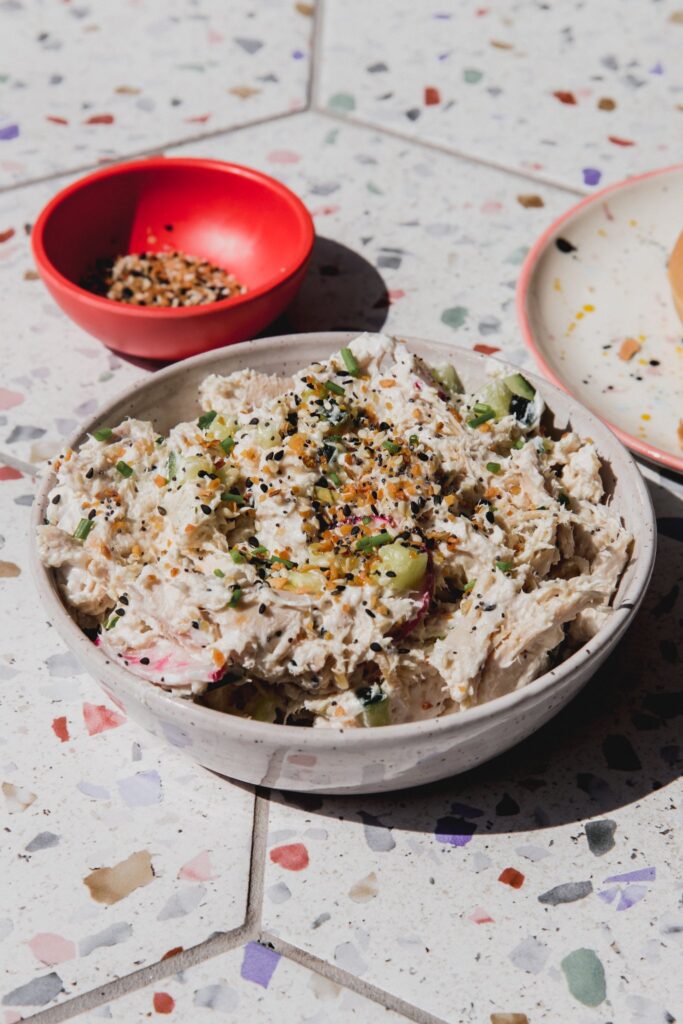 Everything Bagel Chicken Salad {dairy free} by unboundwellness - FoodSocial
