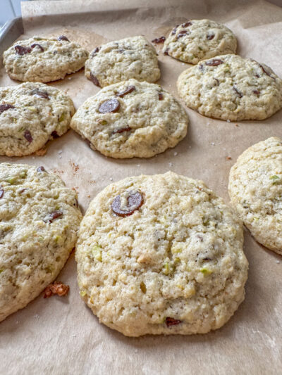 Chocolate Chip Pistachio Cookies