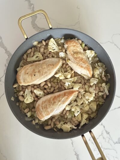 Rosemary White Wine Chicken and Beans