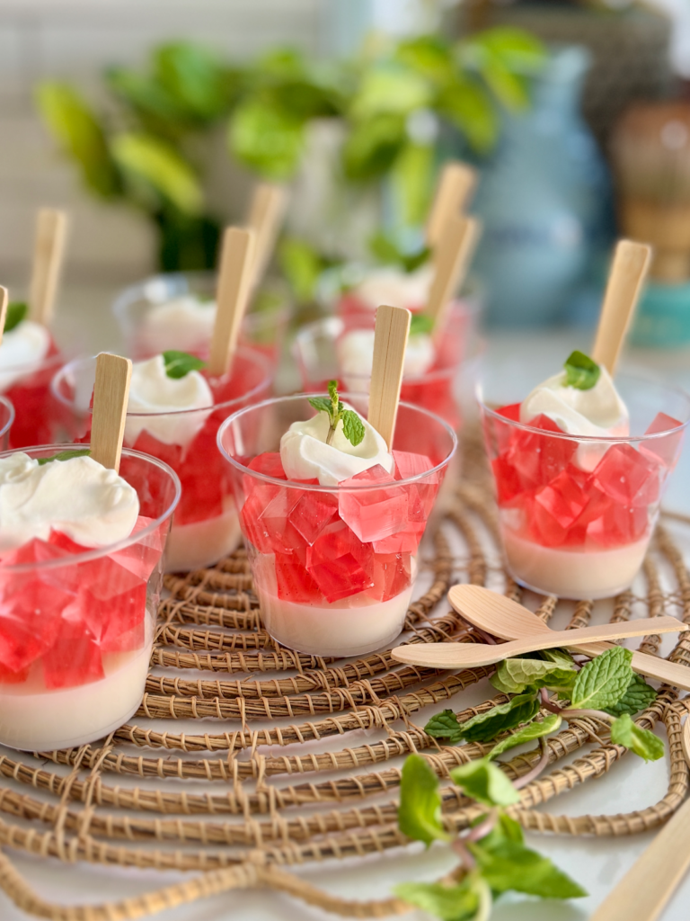 Collagen Infused Passion Fruit & Haupia Jello Shots by Back Porch Paleo - FoodSocial