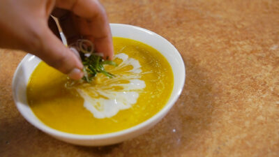 Pumpkin, Carrot and sweet potato soup